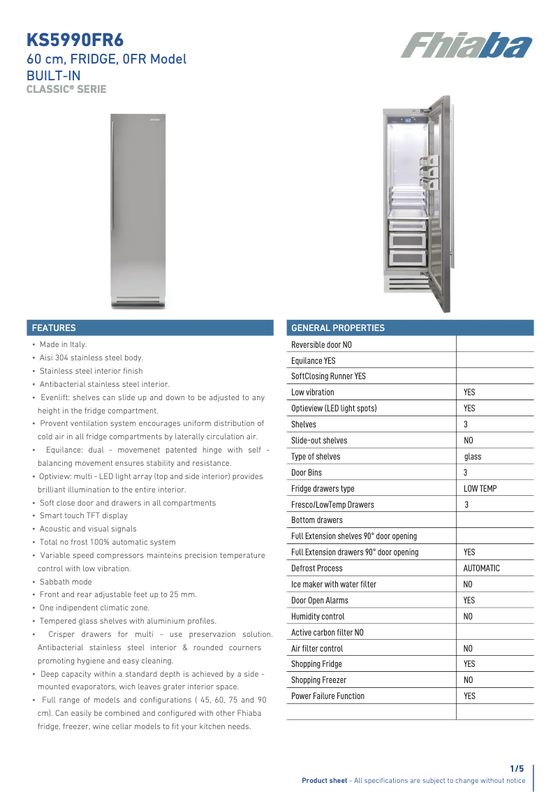 First page image of the manual for KS5990FR6A