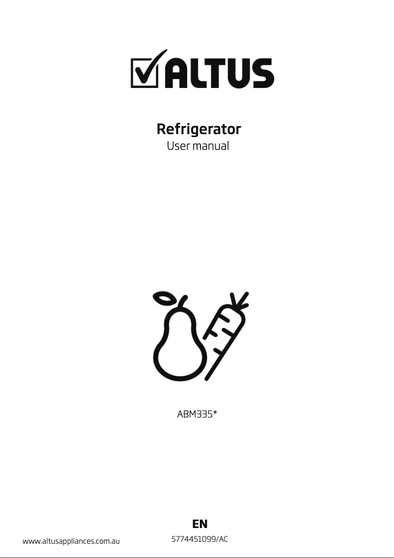 Page 1 of the manual User Manual Altus ABM335PX