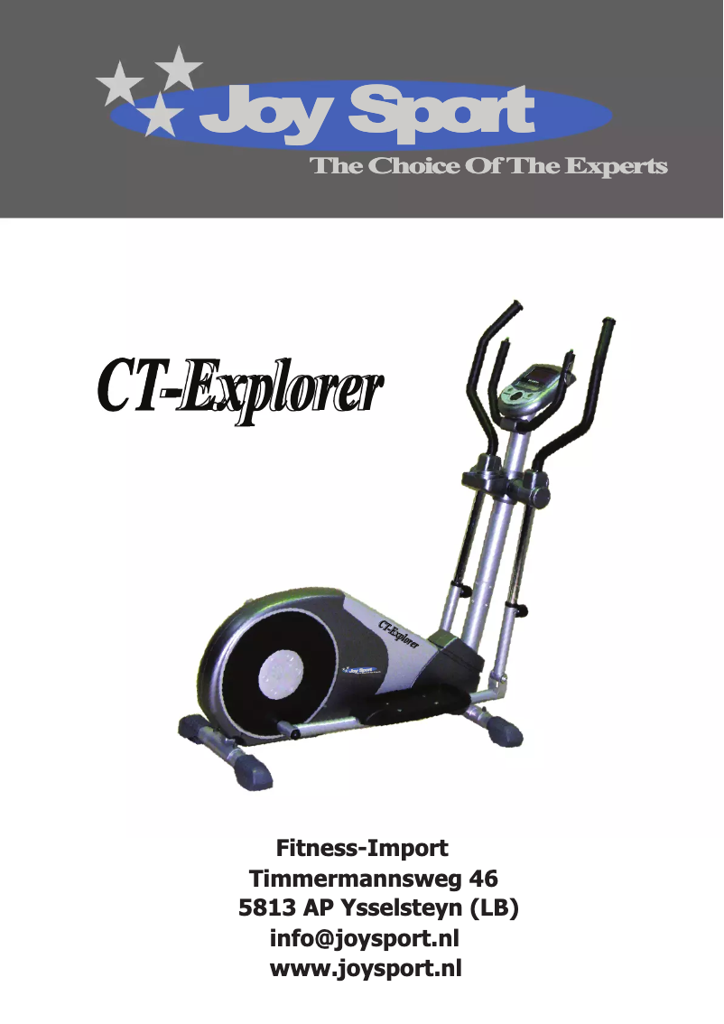 First page image of the manual for CT-Explorer
