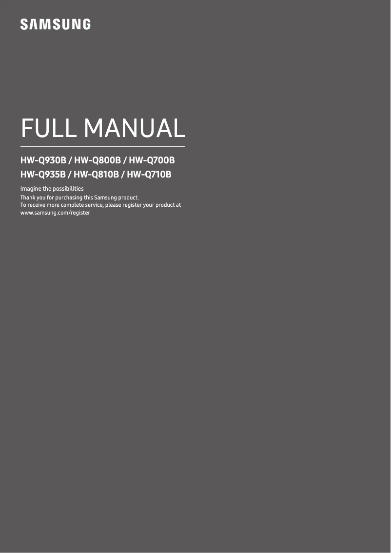First page image of the manual for HW-Q810B