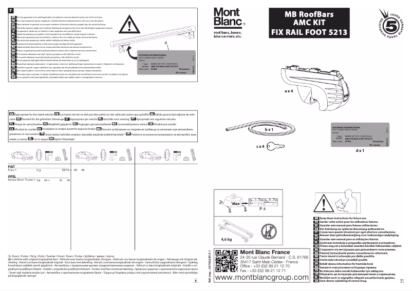 Image de la première page du manuel de l'appareil AMC 5213