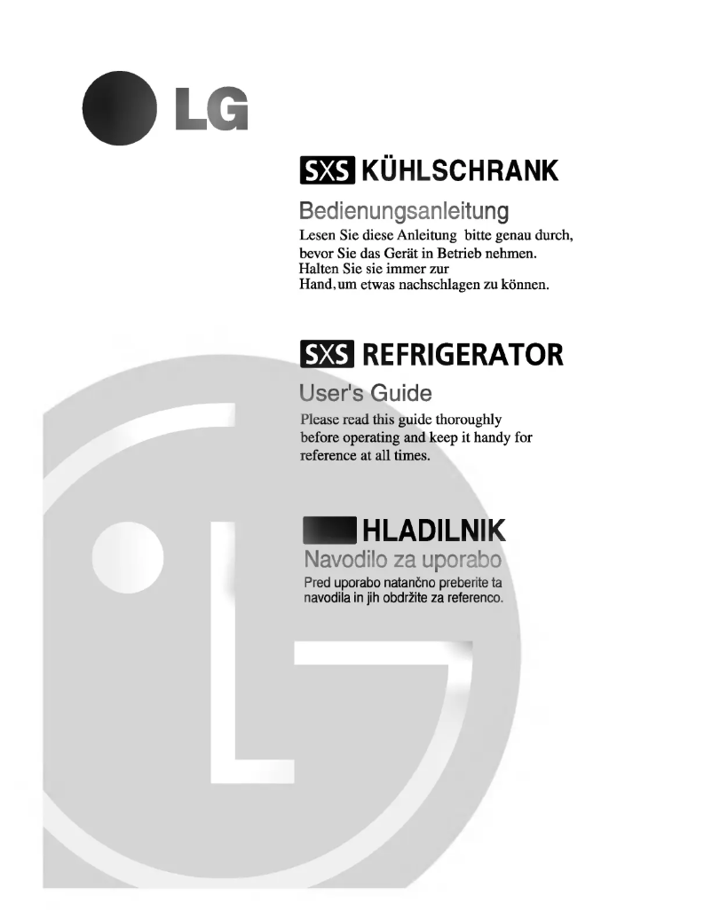 Page 1 of the manual User Manual LG GC-P227STDA
