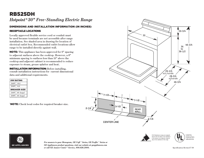 First page image of the manual for RB525DHBB