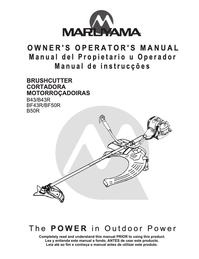 First page image of the manual for B43R