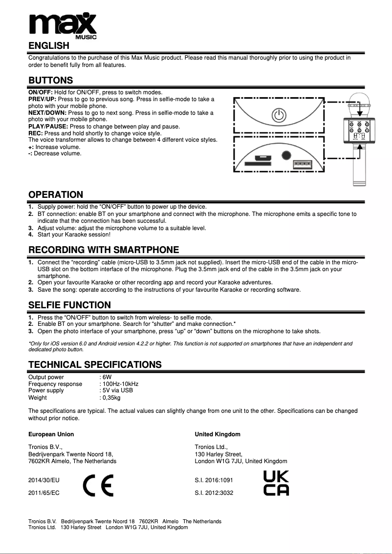 Image de la première page du manuel de l'appareil KM01