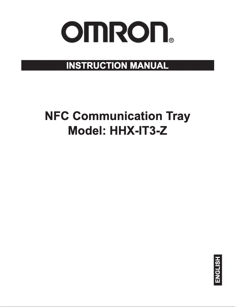 First page image of the manual for HHX-IT3-Z