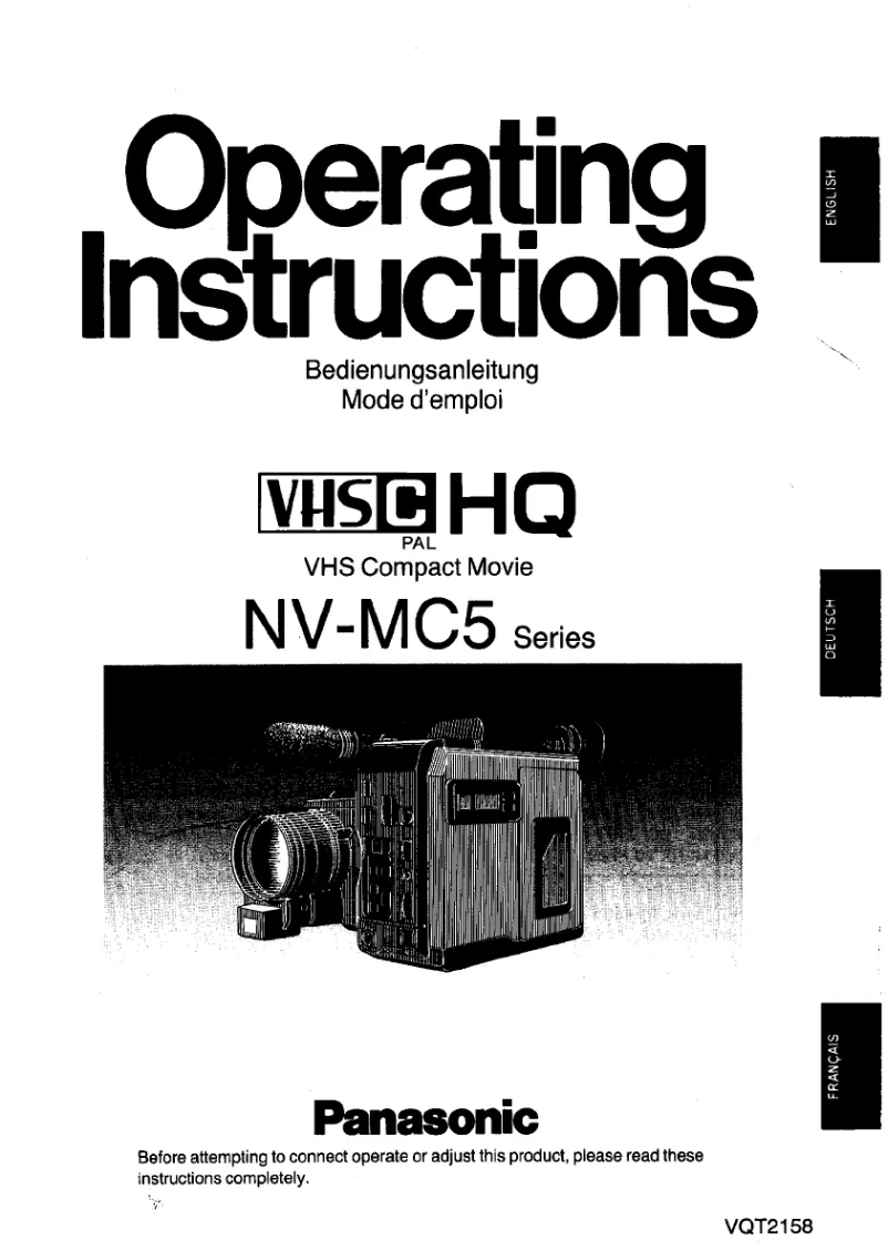 Page 1 of the manual User Manual Panasonic NV-MC5