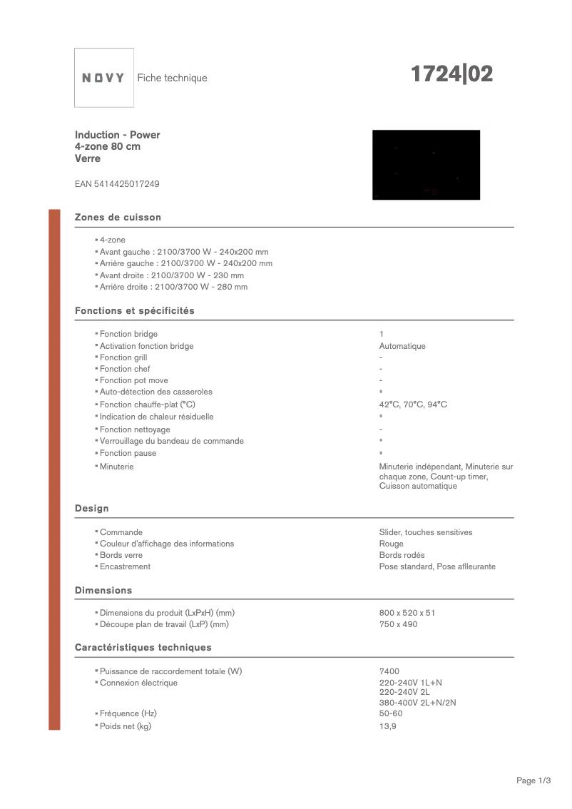 First page image of the manual for Power 1724