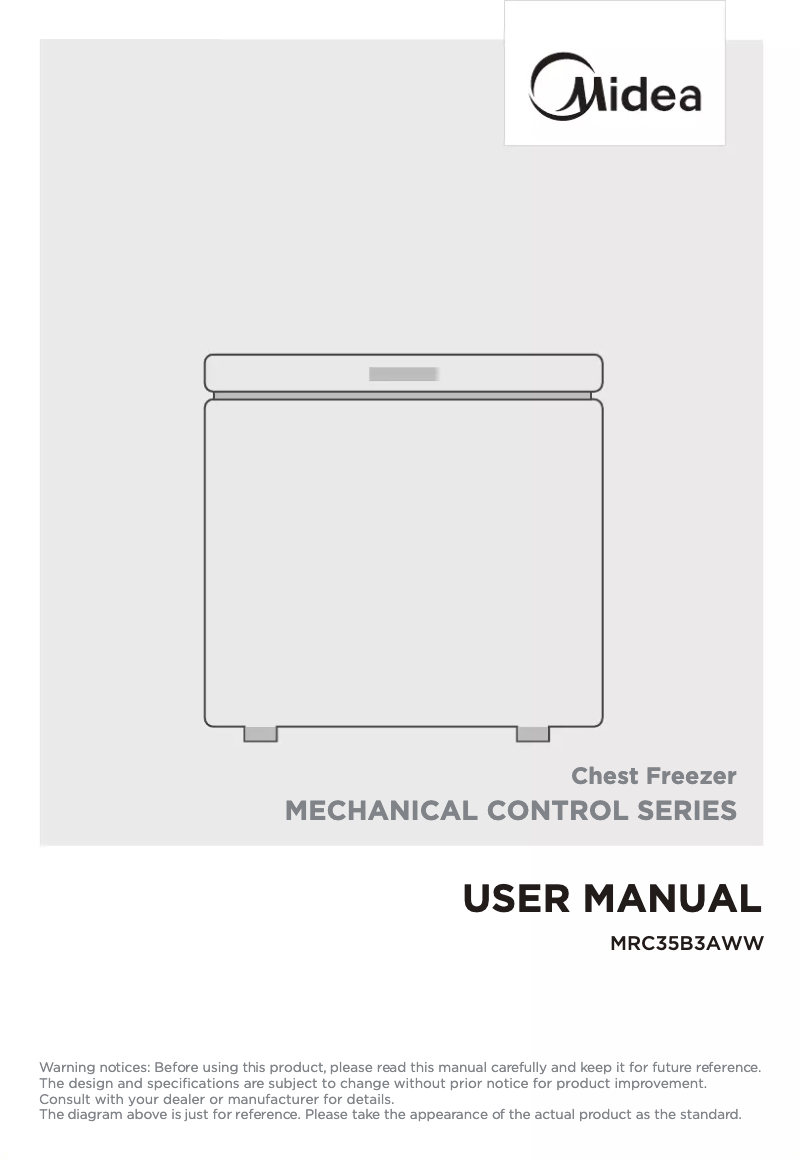 Page 1 of the manual User Manual Midea MRC35B3AWW