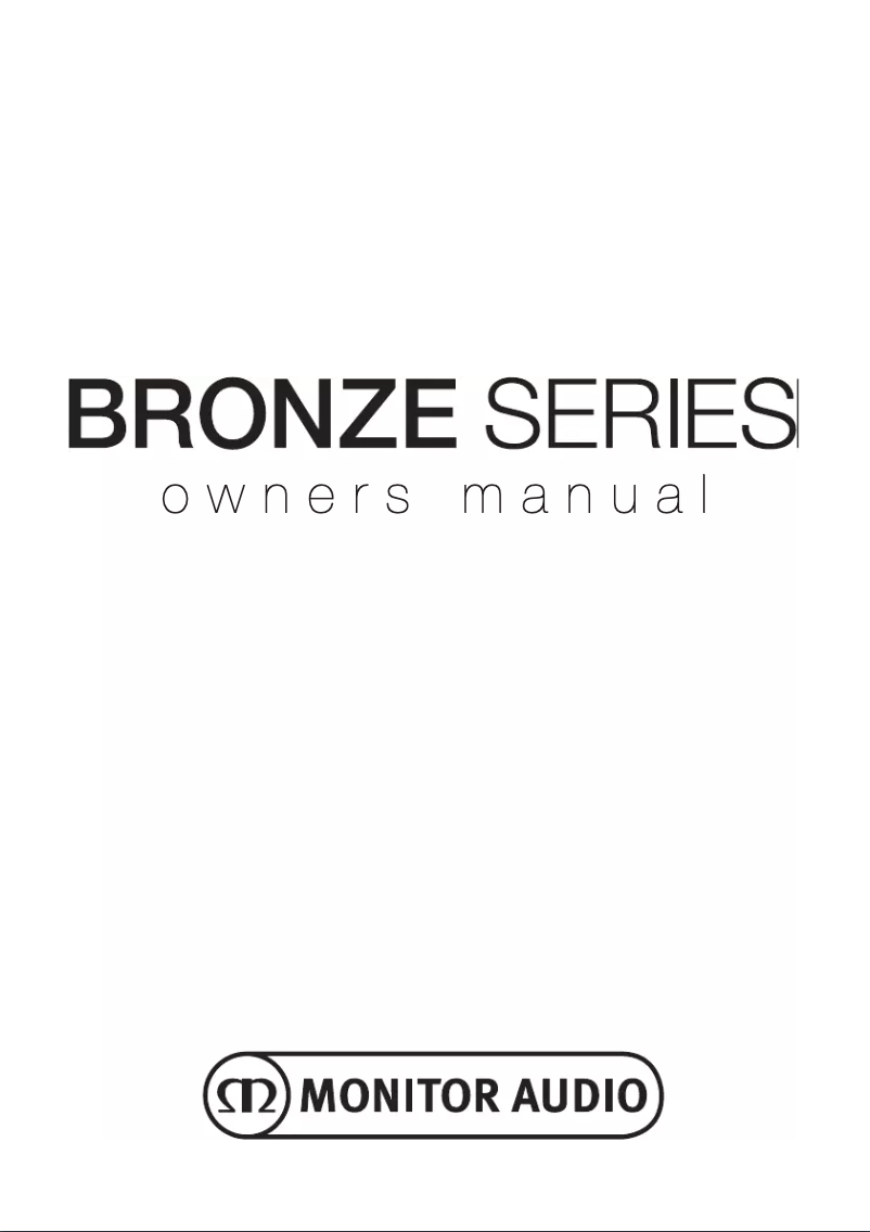 Page 1 of the manual User Manual Monitor Audio Bronze 6G 200