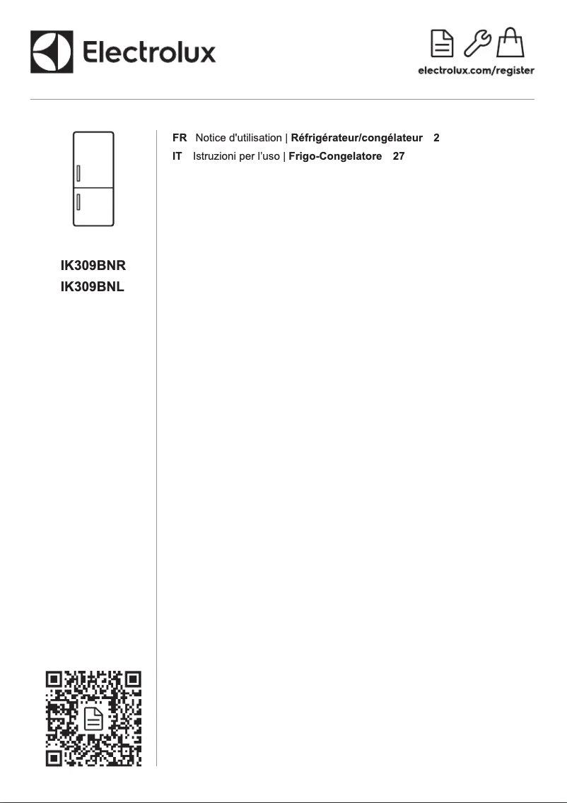 First page image of the manual for IK309BNR