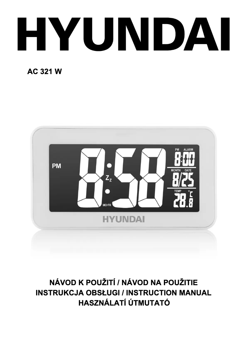 Page 1 of the manual User Manual Hyundai AC 321 W