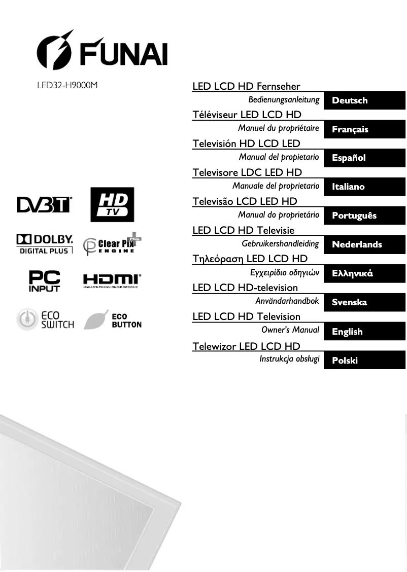Page 1 of the manual User Manual Funai LED32H9223M