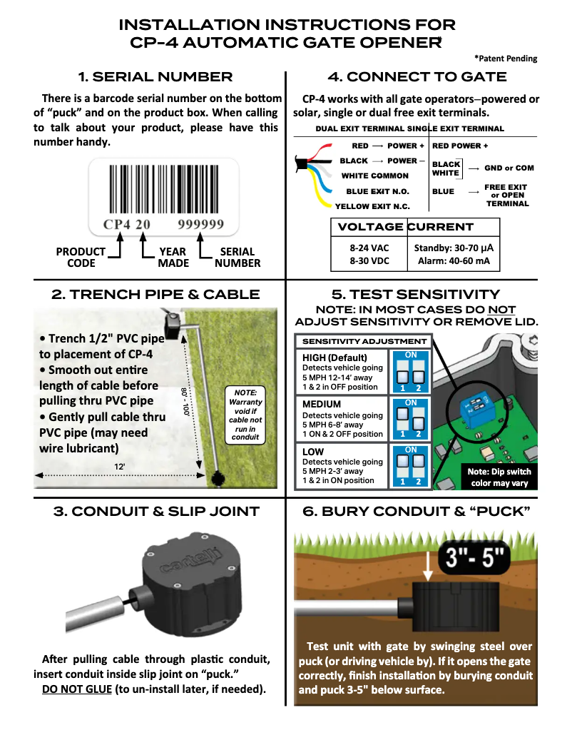 First page image of the manual for 50-CP4