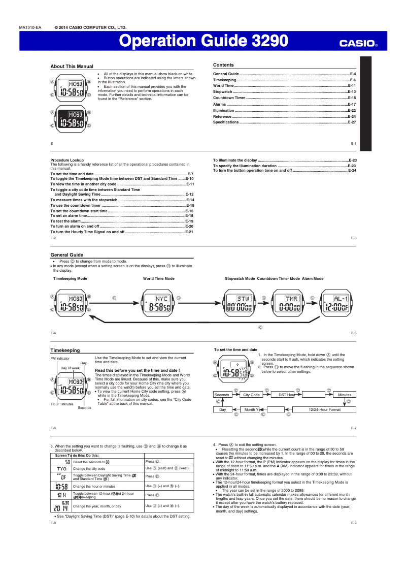 Page 1 of the manual User Manual Casio Baby-G BGD-525F-6ER