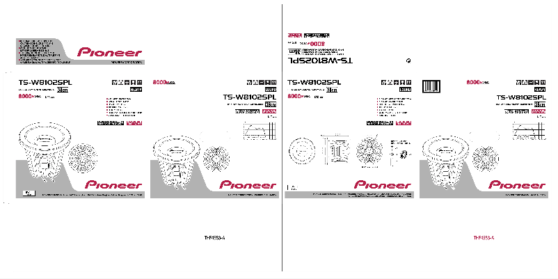 Page 1 of the manual User Manual Pioneer TS-W8102SPL