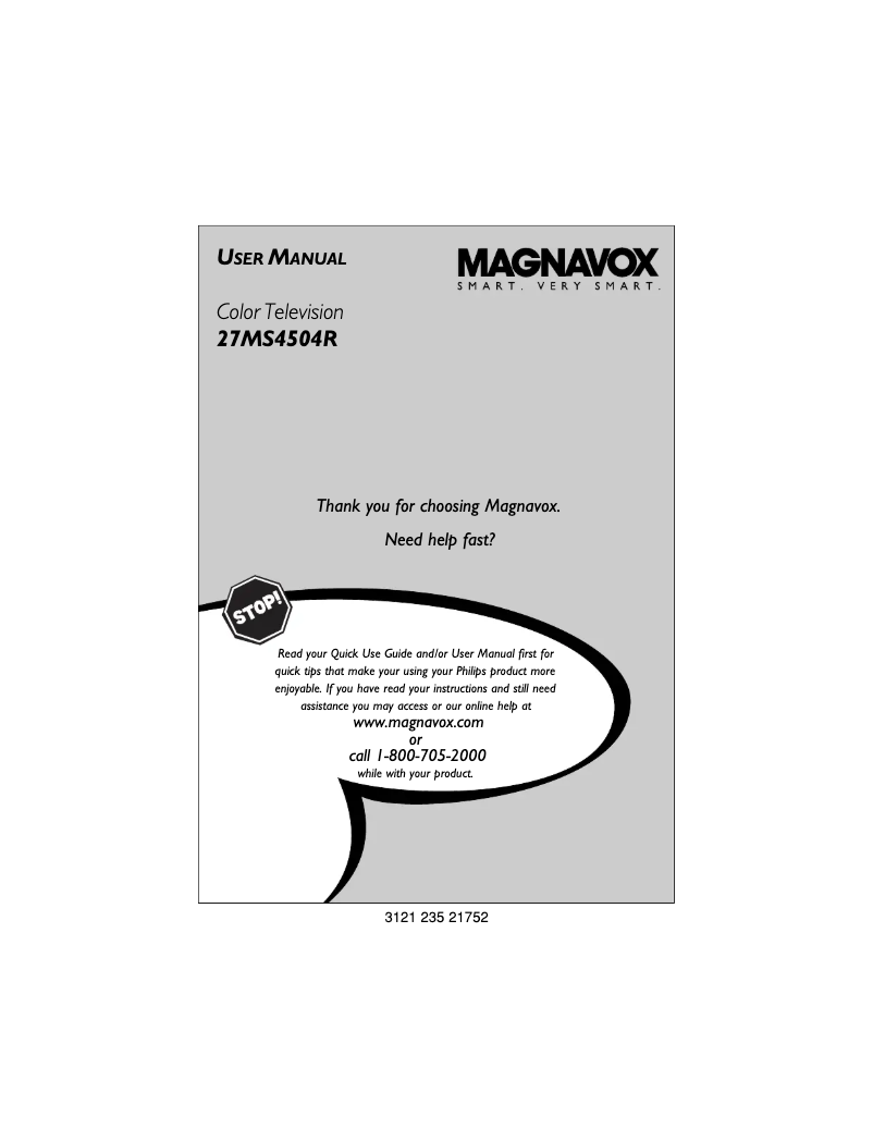 First page image of the manual for 27MS4504