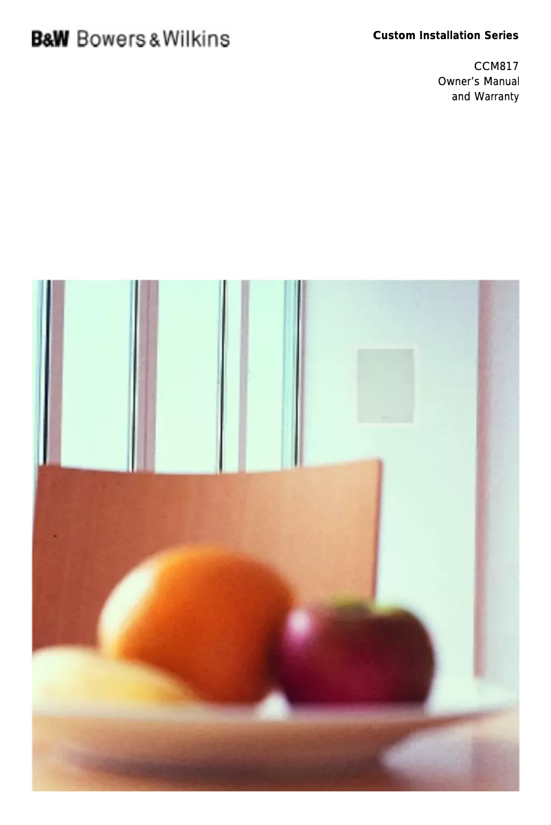 First page image of the manual for CCM817