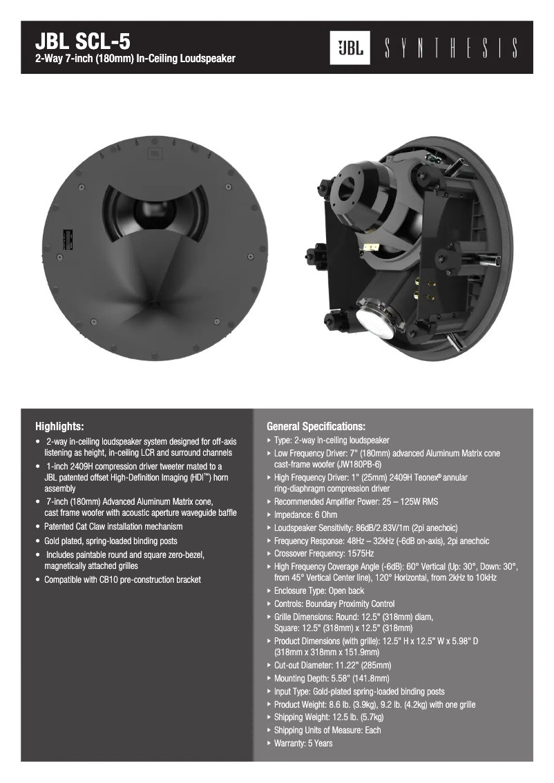 First page image of the manual for SCL-5