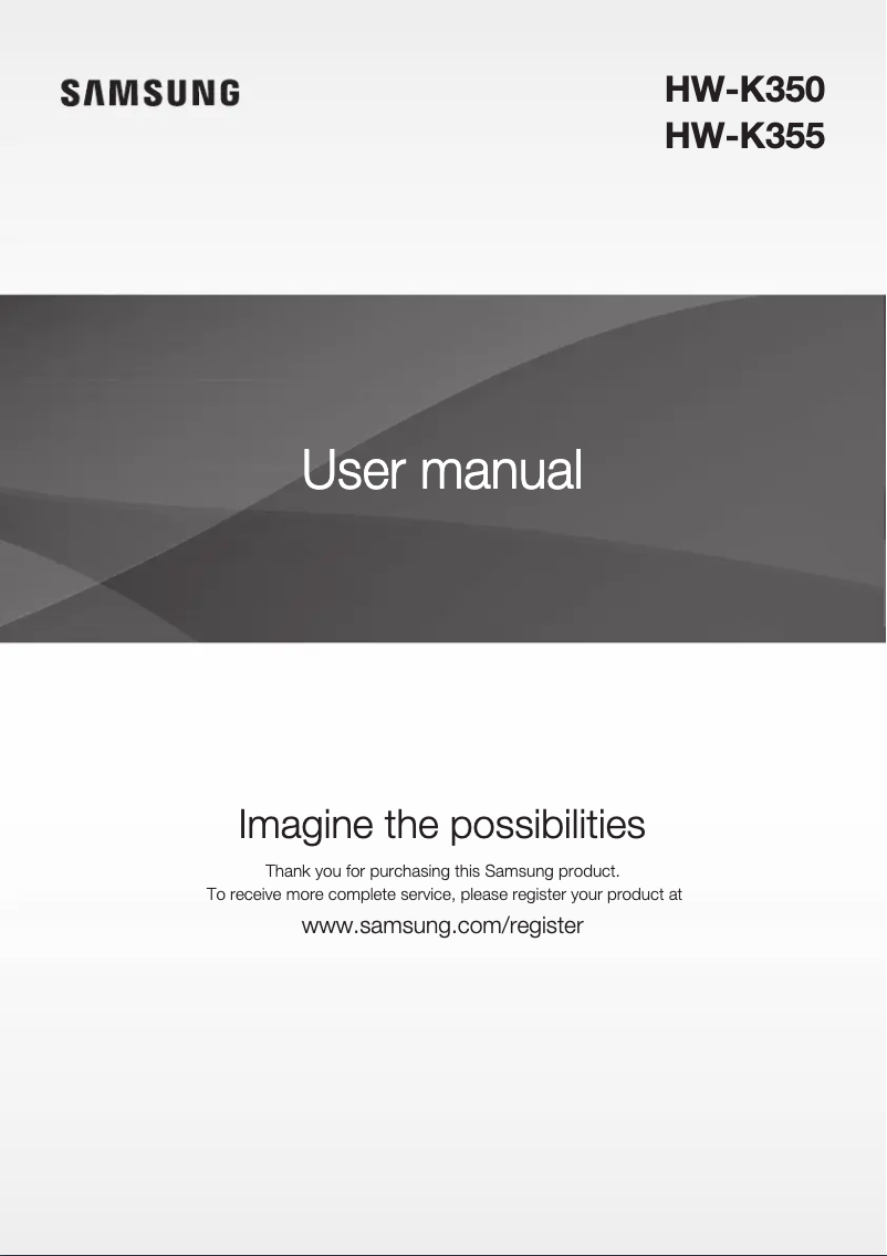 First page image of the manual for HW-K350