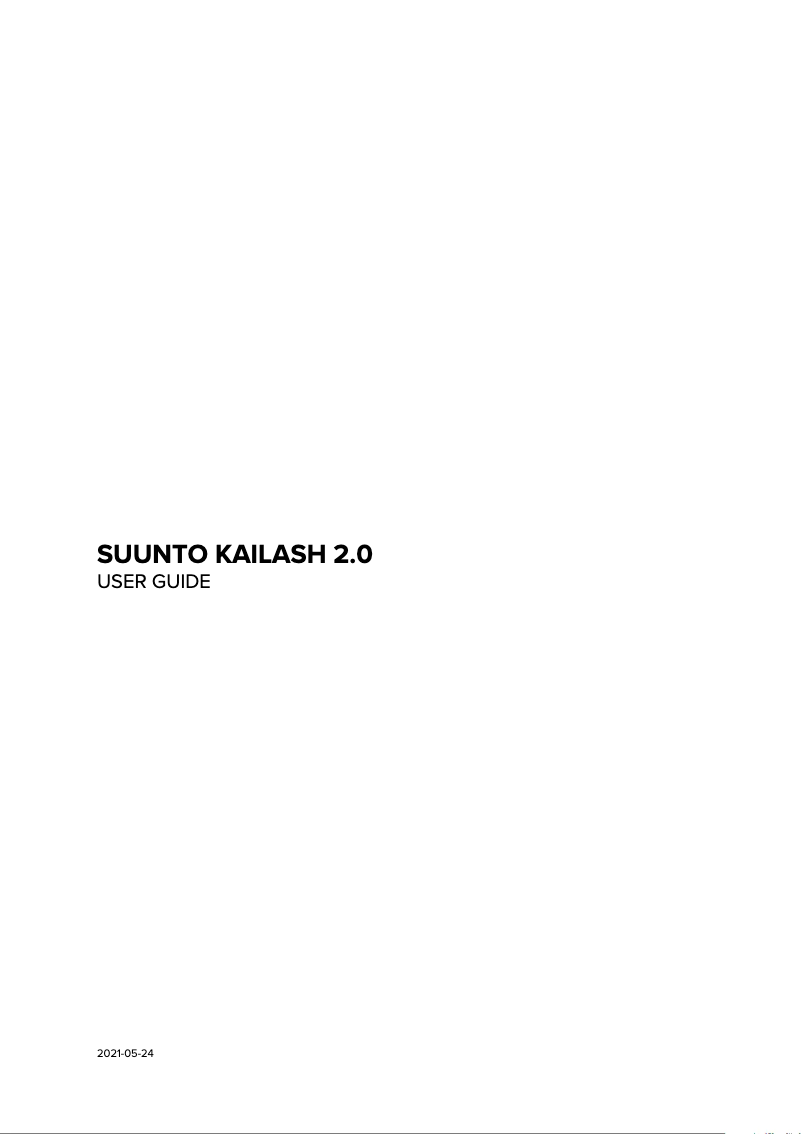 Page 1 of the manual User Manual Suunto Kailash 2.0