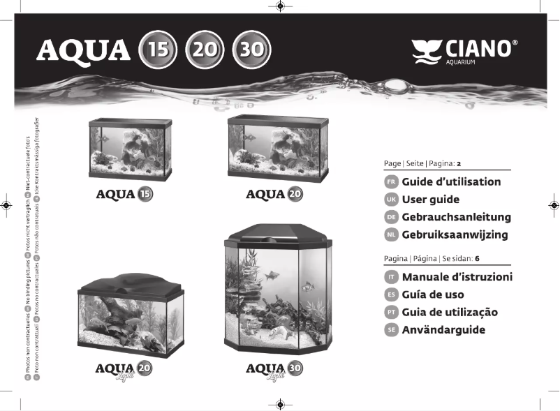Page 1 of the manual User Manual Ciano Aqua 20
