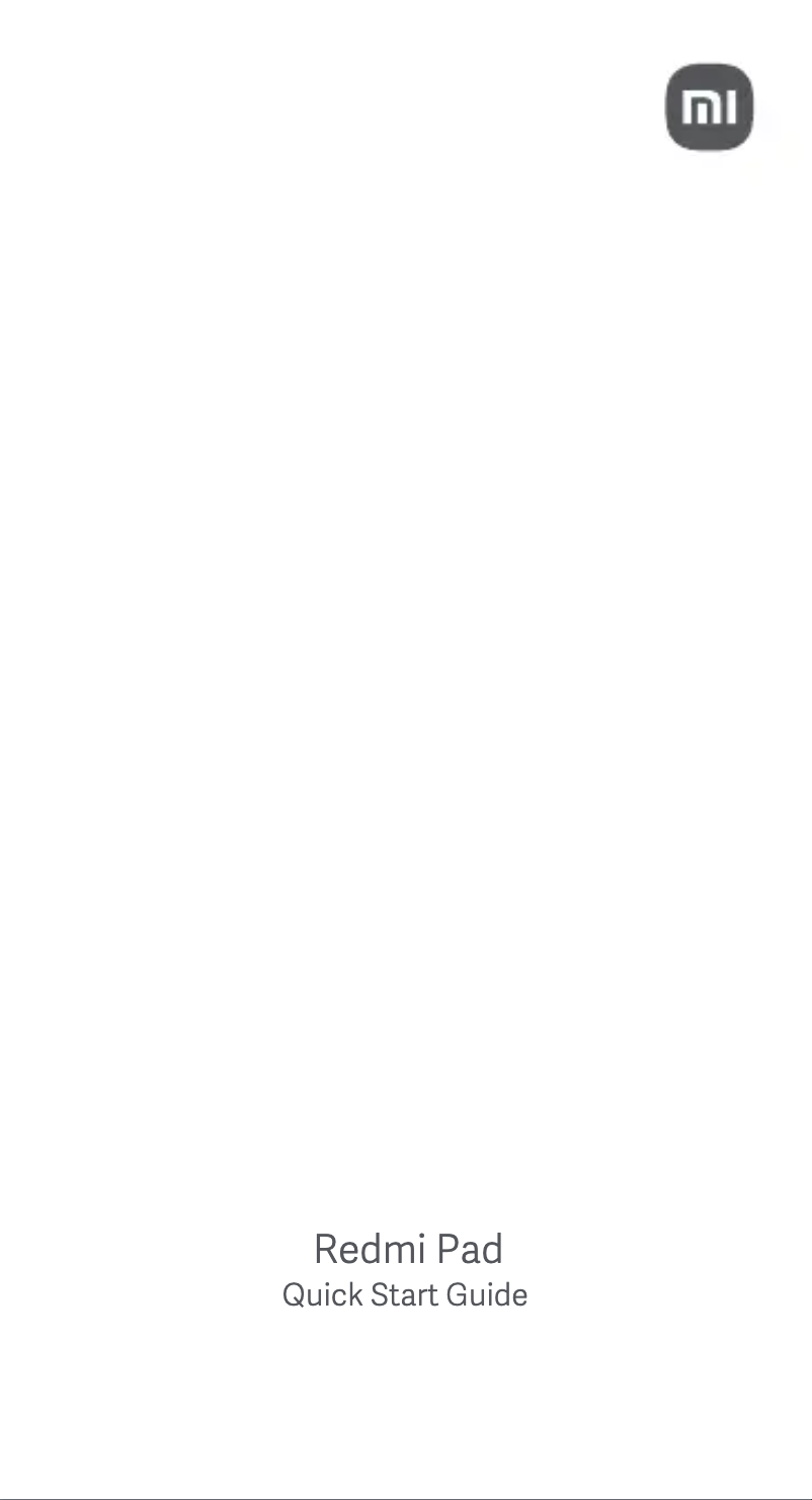 First page image of the manual for Redmi Pad