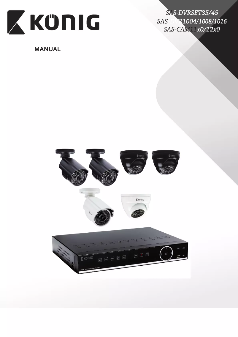 Page 1 of the manual User Manual Konig SAS-DVR1008