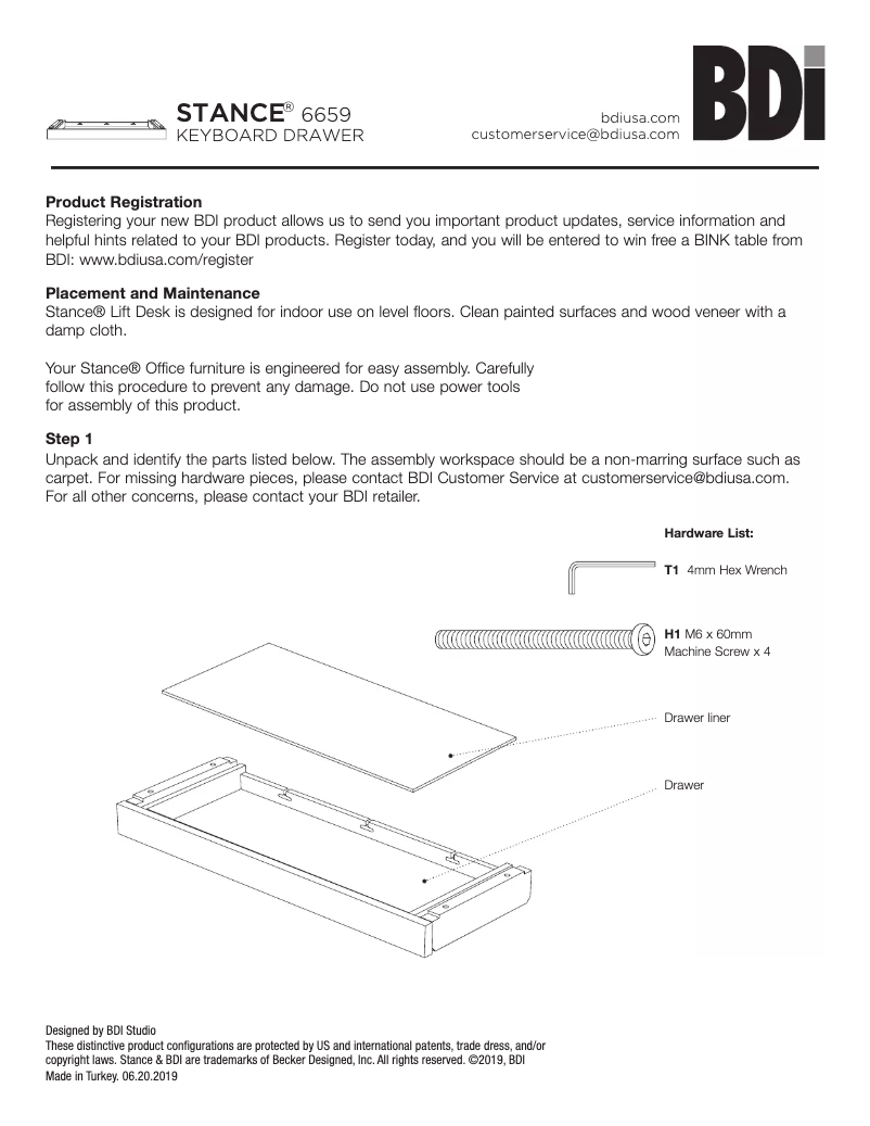 First page image of the manual for Stance 6659