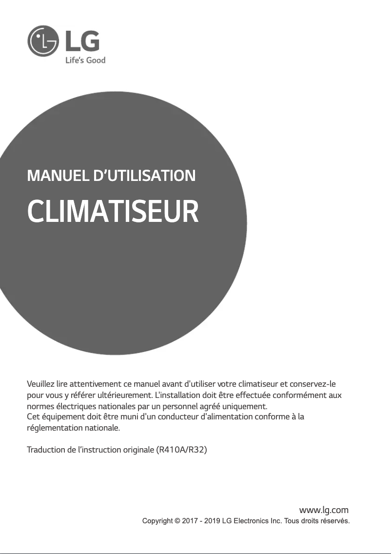 First page image of the manual for ARNU18GTTB4