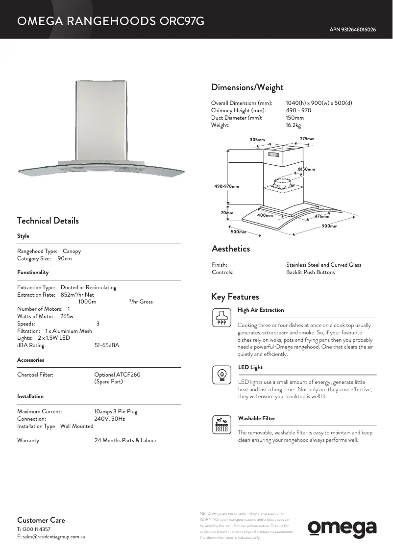 First page image of the manual for ORC97G