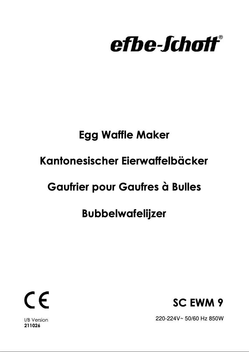 Page 1 of the manual User Manual Efbe-Schott SC EWM 9