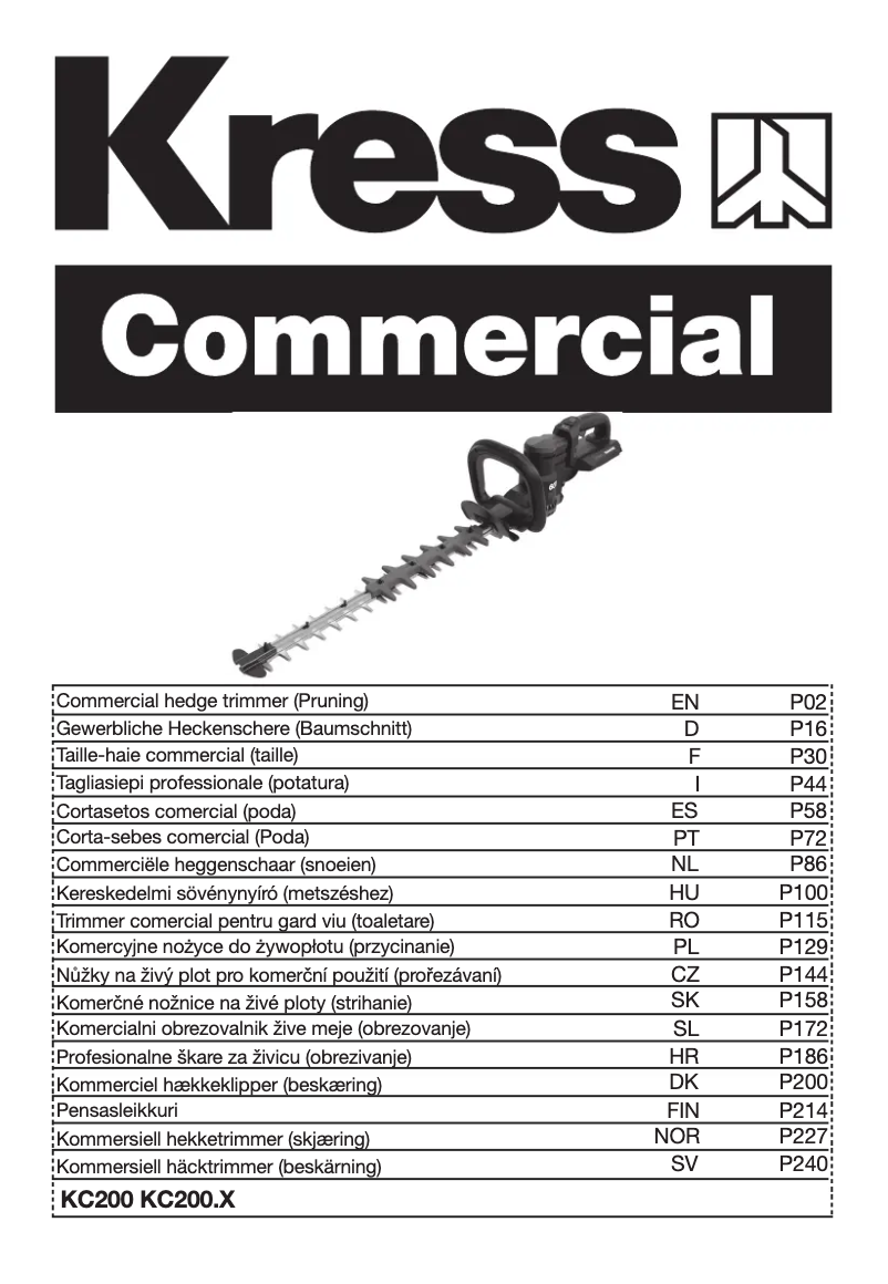 First page image of the manual for KC200.9