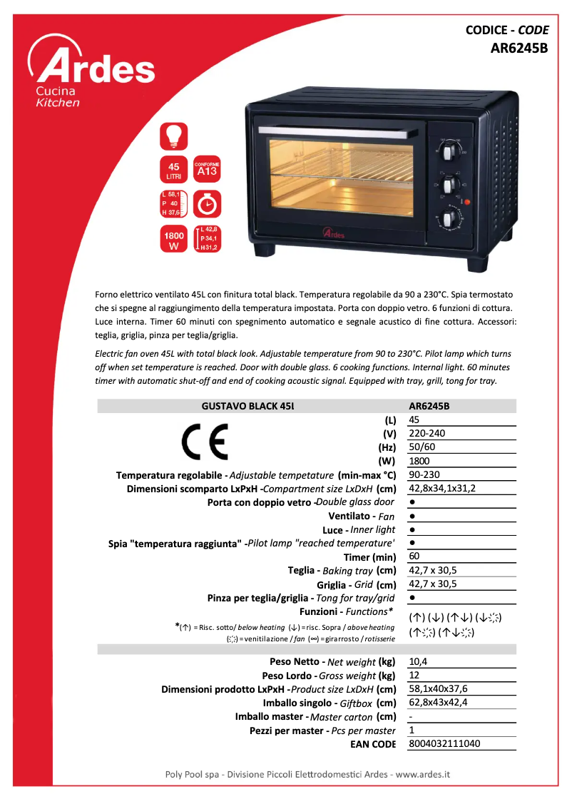 Image de la première page du manuel de l'appareil AR6245B