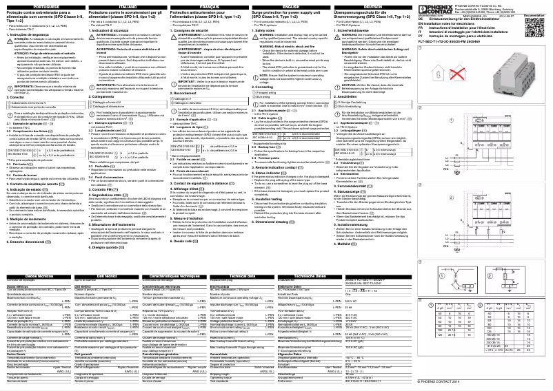 Image de la première page du manuel de l'appareil FLT-SEC-T1+T2-3C-350/25-FM