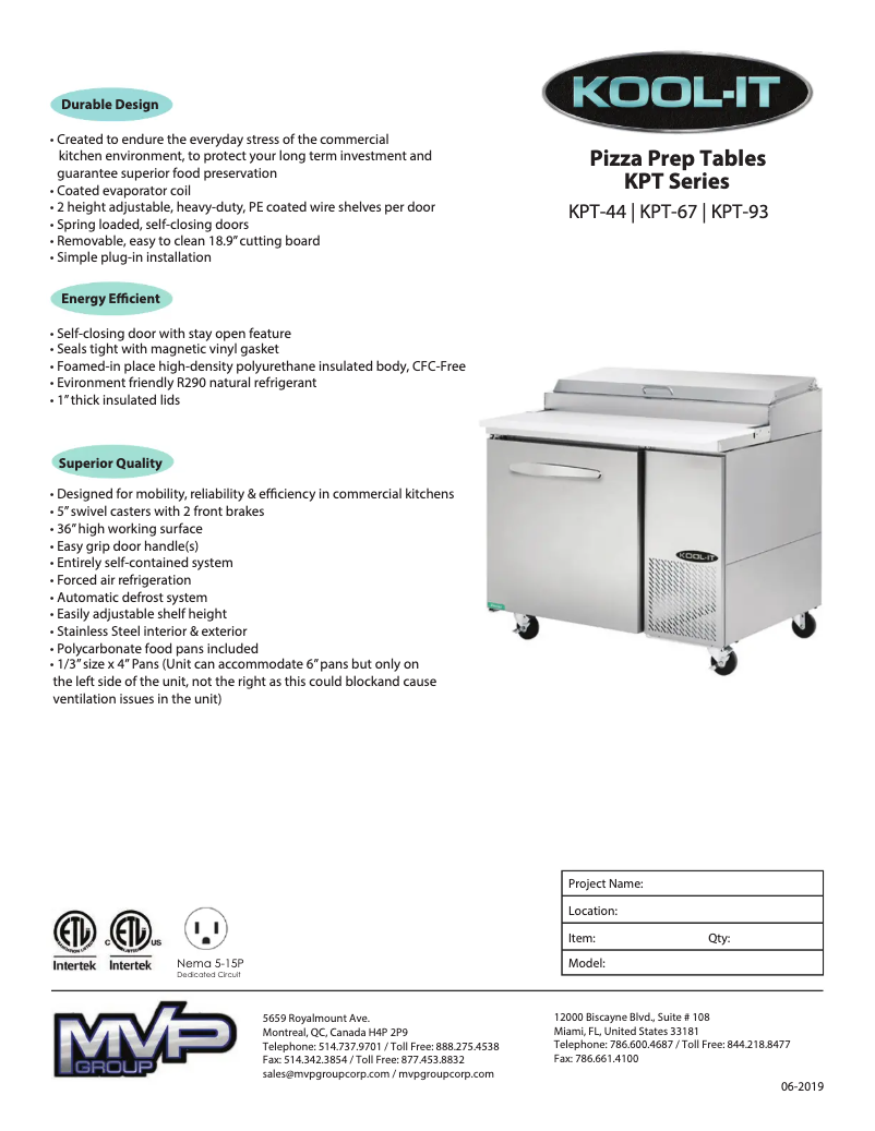 First page image of the manual for KPT-93