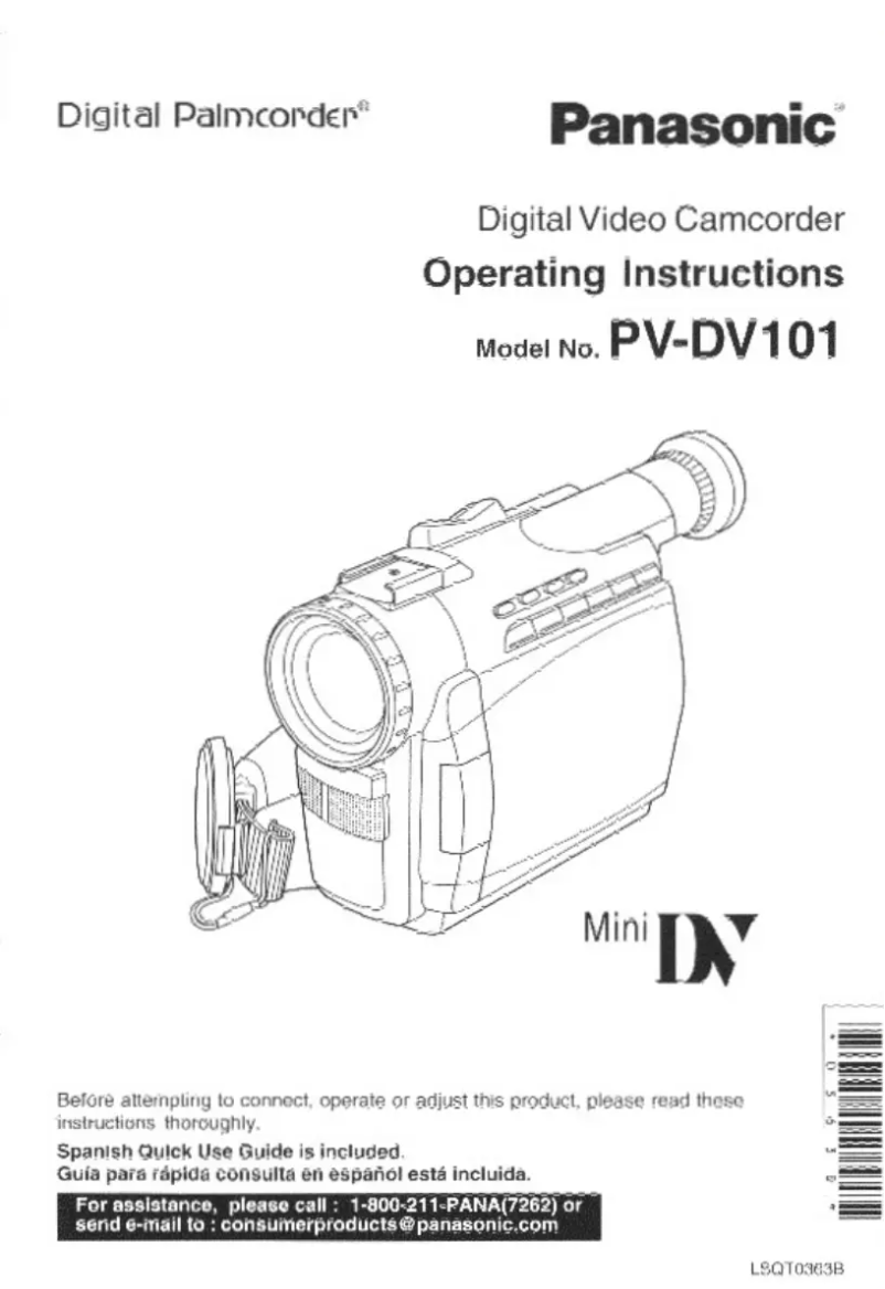 First page image of the manual for PV-DV101