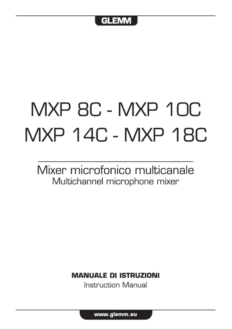 First page image of the manual for MXP 8C