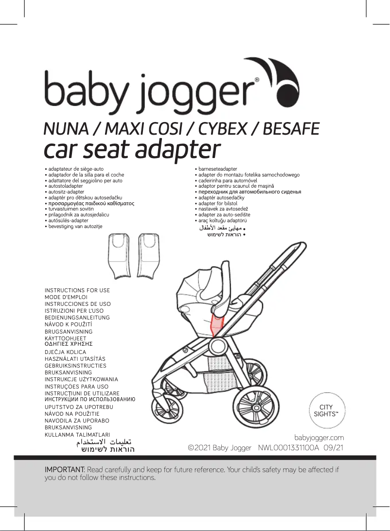 Page 1 of the manual User Manual Baby Jogger Nuna city sights