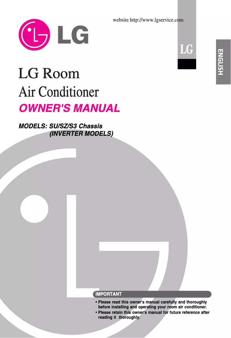 Page 1 of the manual User Manual LG ASNW2463RH2