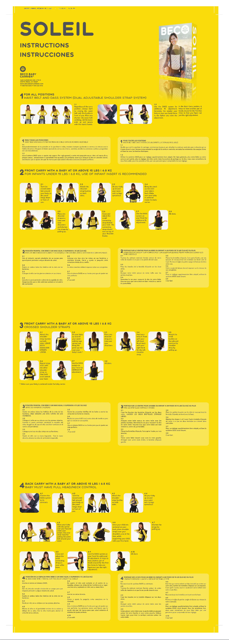 First page image of the manual for Soleil