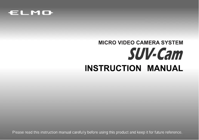 Page 1 of the manual User Manual Elmo SUV-Cam