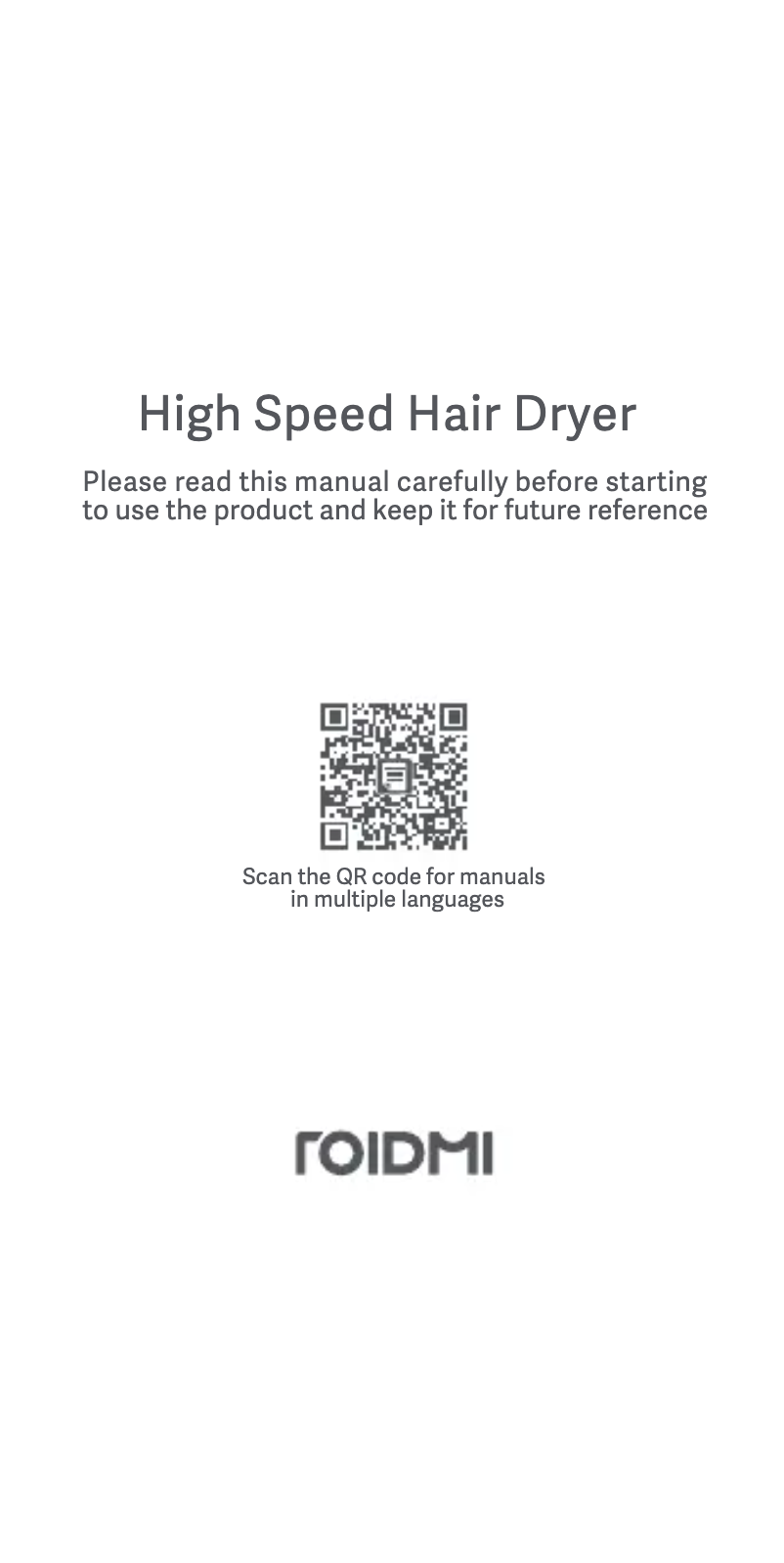 First page image of the manual for Miro CC