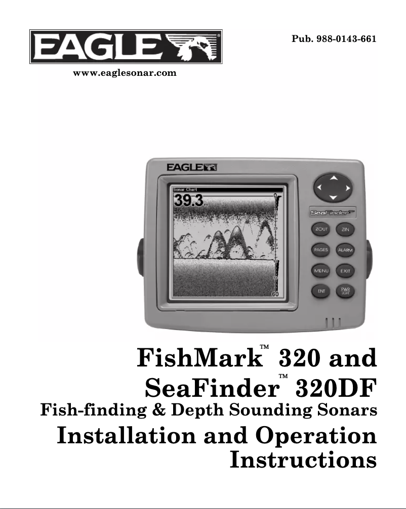 First page image of the manual for FishMark 320