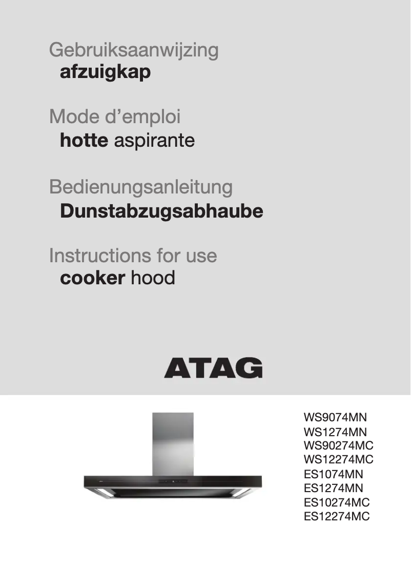 First page image of the manual for ES1074MN