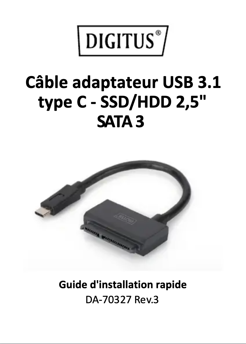 Page 1 of the manual User Manual Digitus DA-70327