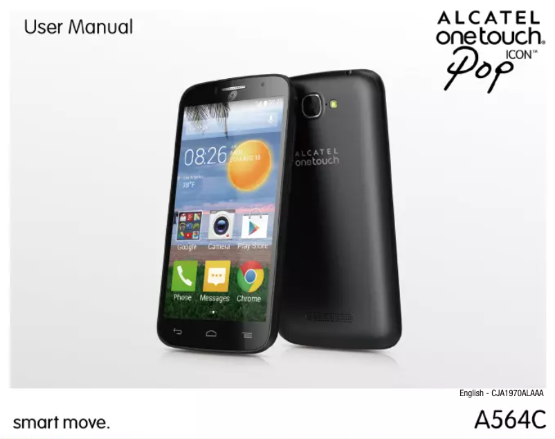 First page image of the manual for One Touch Pop Icon