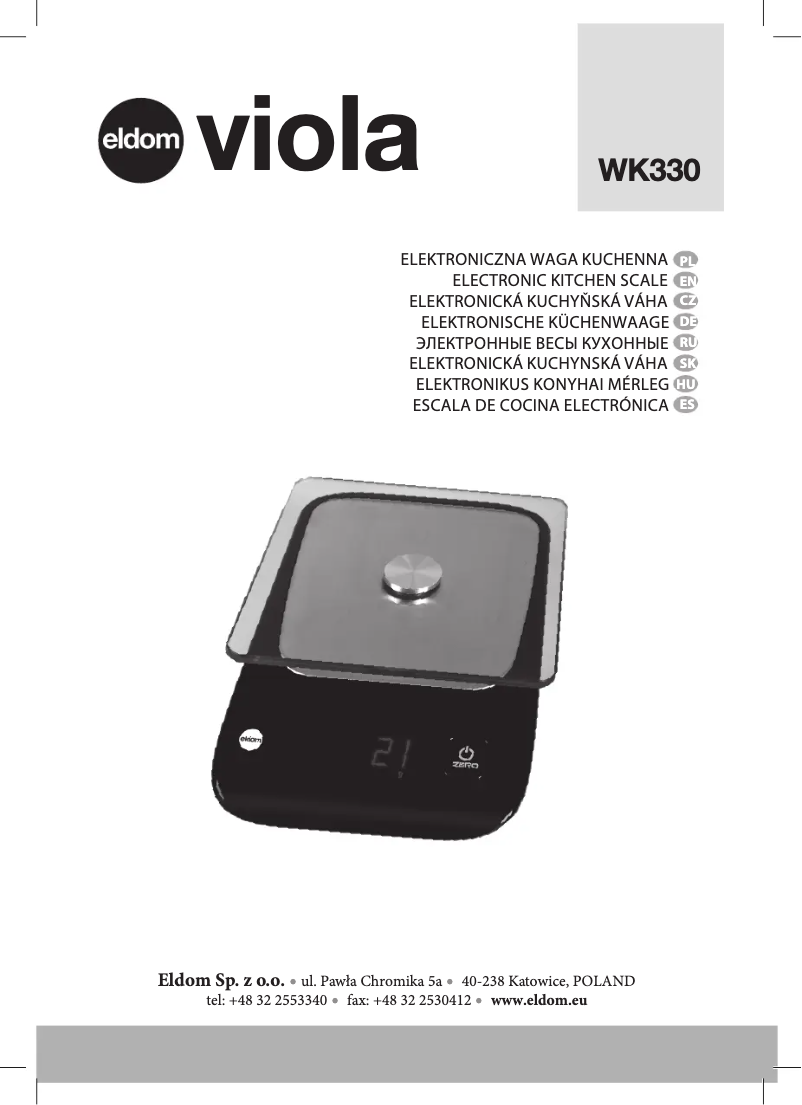 First page image of the manual for VIOLA WK330