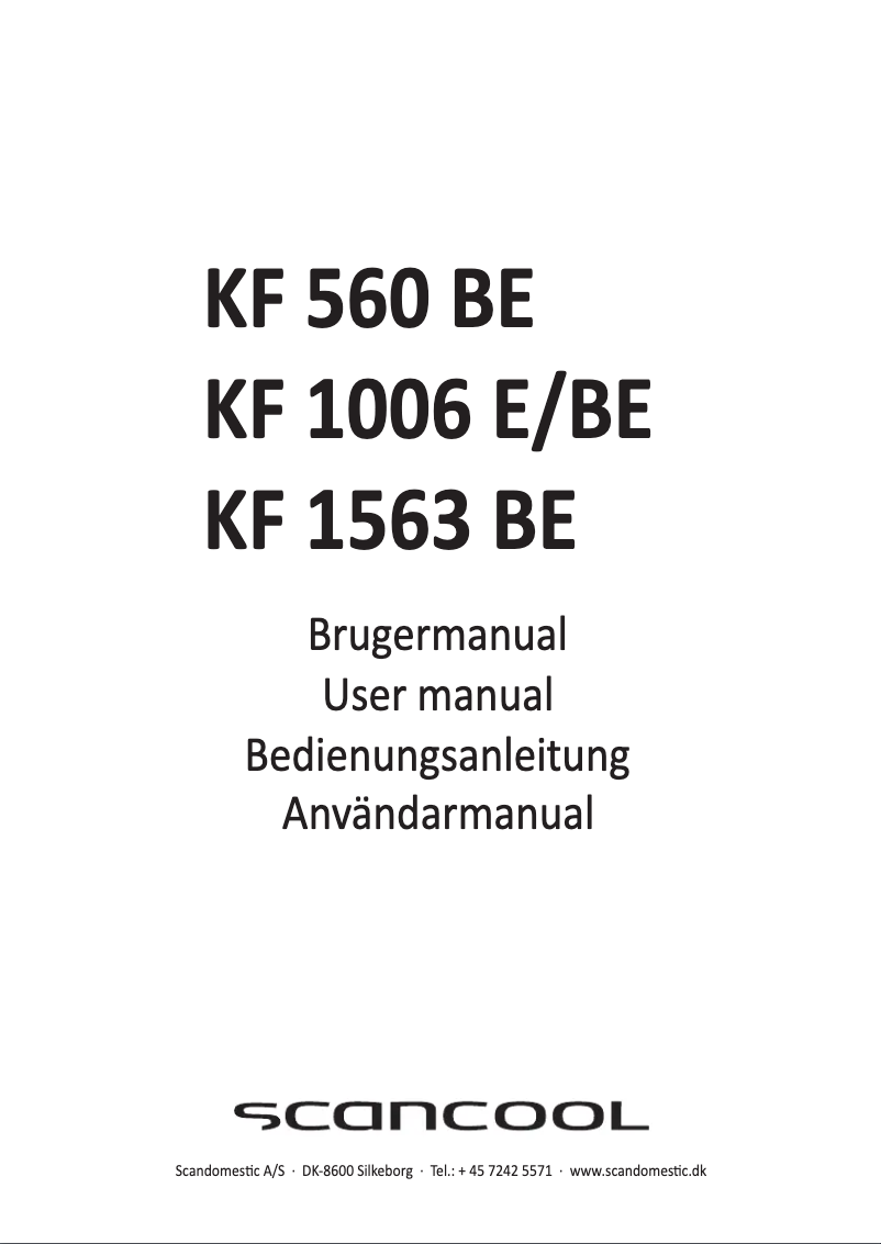 First page image of the manual for KF 1006 E