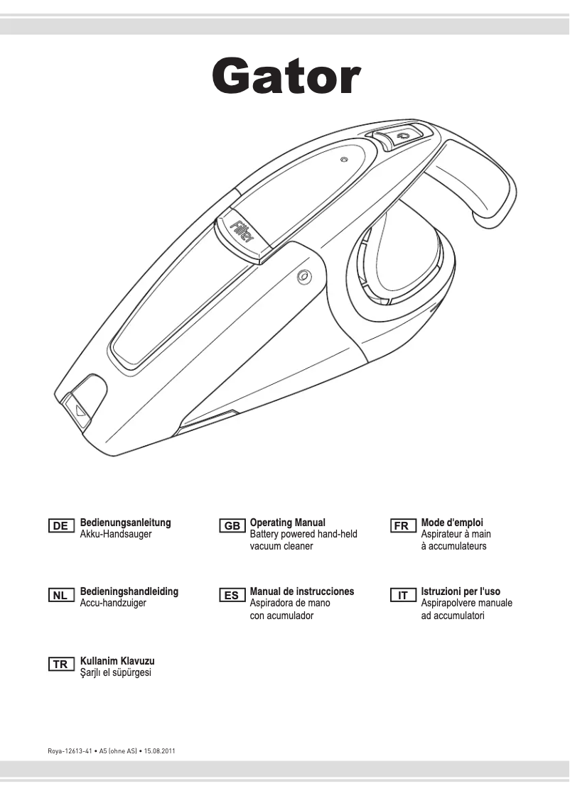 First page image of the manual for Gator